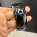 Vintage Bangle Bracelet Black Chunky Wide Domed Resin 8 5