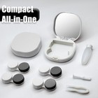 2 Pack Contact Lens Travel Case Kit With Mirror Tweezers   Applicator