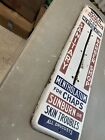 Early 1900s Mentholatum Barber Shaving Thermometer Porcelain Sign Rare Druggist