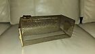 Vintage Vanity Hollywood Regency Brass Mesh Floral Leaves Tissue Box Cover