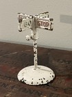 Vtg Arcade Cast Iron Rotating Stop   Go Street Sign Original Cast Iron Toy