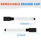50 Pcs Black Magnetic Dry Erase Markers With Eraser Cap  White Board Mini Dry   