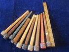 Vintage  Wooden Textile Mill Bobbins Spindles spools Industrial 10pc Lot  Sc