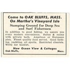 Martha s Vineyard Fishing Oak Bluffs Mass 1940 Ad Deep Sea Surf Fisherman Yachts
