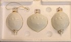 3 Pc Danbury Mint Gold ivory Christmas Ornament Yorkie Dogs Yorkshire Terrier