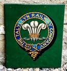 Welsh Railway Transfer Coat Of Arms Advertising Sign  Talyllyn Railway Company 
