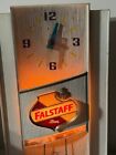 Vintage 1960   s Falstaff Beer Toasting Mugs Light Up Clock  Works Good
