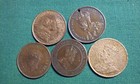 Lot 5 Old Canada 1c One Cent Penny 1905 1917 1919 1920   1940 Judge Cond By Pics