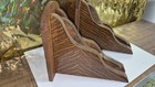 Antique Wood Corbel Brackets Shelves Reclaimed Oak Hardwood Set Of 2