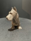 Scottie Dog Gdr Eastern Germany Porcelain Figurine Orig Sticker Gift