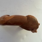 Hand Carved Wood Lion Sculpture