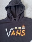 Vans Roared Po Flee Logo Pullover Black Hoodie Youth Size Medium New W Tags