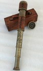 Vintage Nautical Pirate Spyglass Leather Antique Brass Telescope Marine Handmade