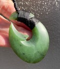 Nz Pounamu Greenstone Nephrite Kawakawa Jade M  ori Hei Matau Bound Fish Hook