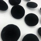 Vintage Black Velvet Shank Buttons 25mm Lot Of 6 Tinb-10