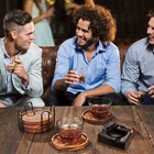 Wooden Coasters For Drink Natural Wood Drink Coasters 4-set Home Decor No Holder