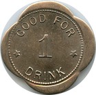 Carson City  Nevada Nv Frank s Museum Saloon Good For 1 Drink Trade Token