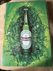    heineken     8   x12    In Luminous Green Color With Black  Metal Sign
