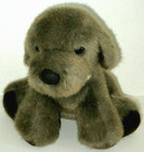 Vintage 1986 Dakin Misty Brown Puppy Dog Cream Bow 10  Plush Stuffed Animal Toy