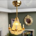1 12 Scale Miniature Led Ceiling Light Chandelier Battery Operated Dollhouse