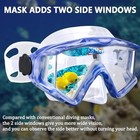 Diving Mask Anti-fog Swimming Snorkel Mask Suitable Fors Scuba Adult Blue white