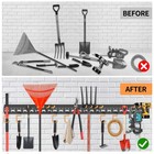 Garden Tool Organizer Wall Mount - Garage Storage And Organization Yard Tool    