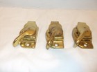 3 Vintage Window Sash Locks Brass Colored - 