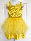 Disney Princess Belle 3 Piece Ball Gown Pretend Play Dress Up Costume Sz 4-6x
