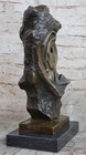 S dali Signed Face Modern Art Abstract Bronze Marble Base Sculpture Statue