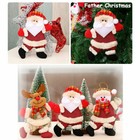 4x Christmas Hanging Ornament Santa Claus Snowman Bear Doll Xmas Tree Decor Gift