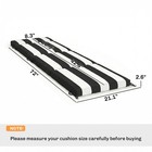 Outsunny Outdoor Chaise Lounge Cushions Set Of 2 With Ties  Black And White
