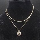 Sterling Silver Tree Of Life Pendant Necklace Double Chain 925