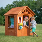 Timberlake Cedar Wooden Kids Playhouse  Play Kitchen  Snack Bar Window
