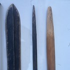 Steel Spear Head W  Wood Handle  Socket Tang  Black brown  Original