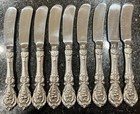 Reed And Barton Francis 1 Sterling Silver Butter Spreader Knives - 9 Pieces