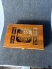 Vintage Chinese Tea Set Carved Wood Box Case Empty