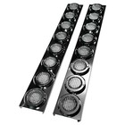 Front Air Cleaner Kit W 16 Flat Amber Led Lights   Bezels - Clear Lens Peterbilt
