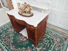 Decorative Victorian Rosewood Marble Top Washstand
