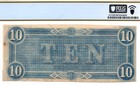 1864  10 Confederate States Of America T-68 Pf-6 Note - Pcgs Au58  Us Civil War