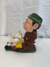 Vintage Cast Iron Mechanical Coin Bank Paddy   The Pig The Book Of Knowledge