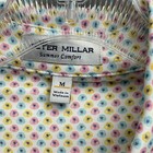Peter Millar Summer Comfort Polka Dot Golf Polo Shirt Sz M Multicolor Breathable