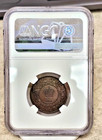 1861 Nova Scotia 1 Cent - Au58bn - Ngc - Looks Better - Ngc Error Label  1864 