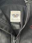 Official Harley-davidson Women s Black   Red Zip-up Riding Jacket Size 1w Skull