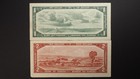 Crispy Canada  1 1954 - 2 1954 Dollar Bank Note Free Shpping  6024
