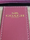 Coach 58035 Corner Zip Wristlet Signature Canvas Light Khaki Rouge New