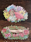 15 Antique Victorian Die Cut Scrap Trade Card Lot Dog Pigeon Floral Embossed