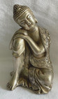 Detailed Silver Buddha Statue Prayer And Meditation  5  Tall