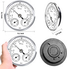 Outdoor Barometer Thermometer Hygrometer Weather Station Wall Mount 5in