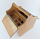 Vintage Italian Sewing Box Craft Organizer Wooden Chest W  Drawer Tray