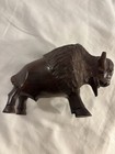 Bison Buffalo Carved Ironwood Dark 6 5    Wooden Figurine